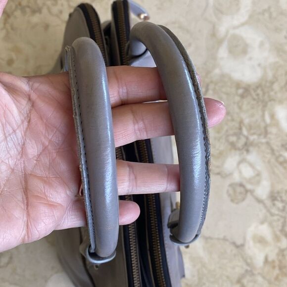 Modalu England Large“Pipa” Leather Bag Grey - Picture 10 of 15